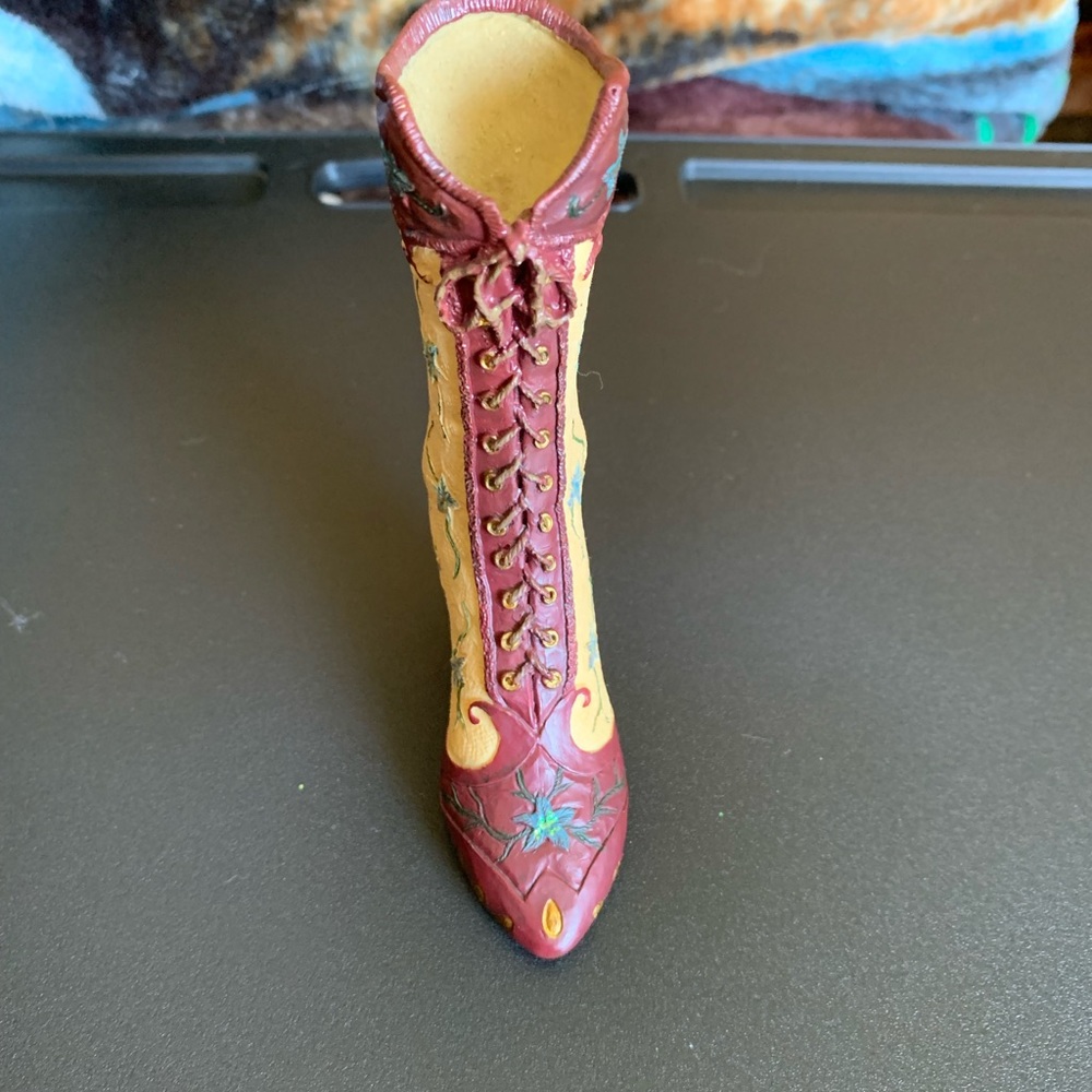 Vintage Cowboy Boot Figurine